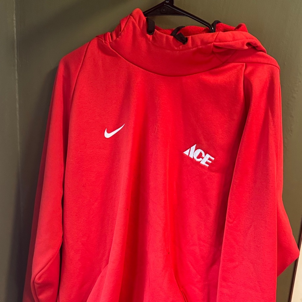 Nike Bright Red Pullover with White Accents